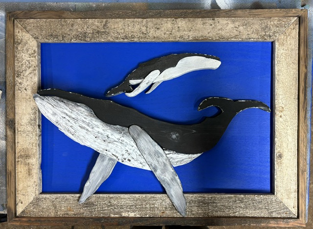 Mother and calf whale